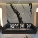 Hand-Forged Stainless Steel Sofa with Burl Wood Veneer & Handcrafted Gold Inlay